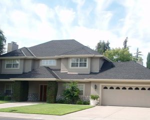 grey home with new roof