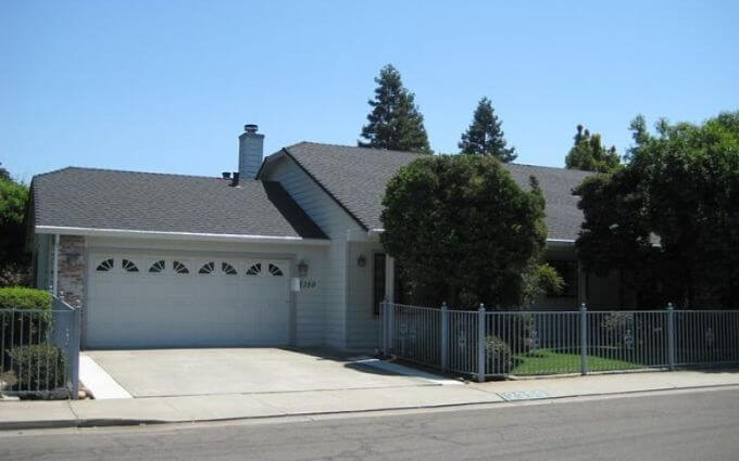 a house surrounded by trees