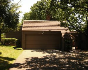 brown garage roof